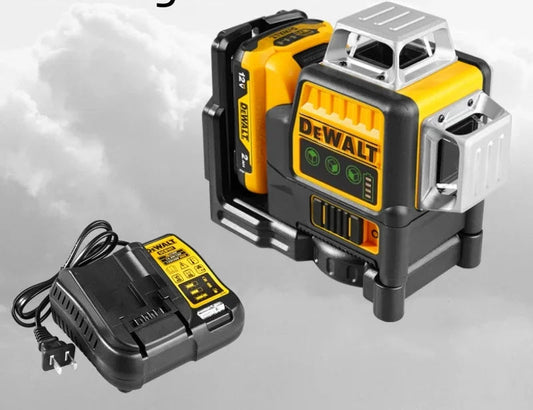 Dewalt DW089LG – 360° grønn laser med 3 vertikale linjer, 12V batteri og lader