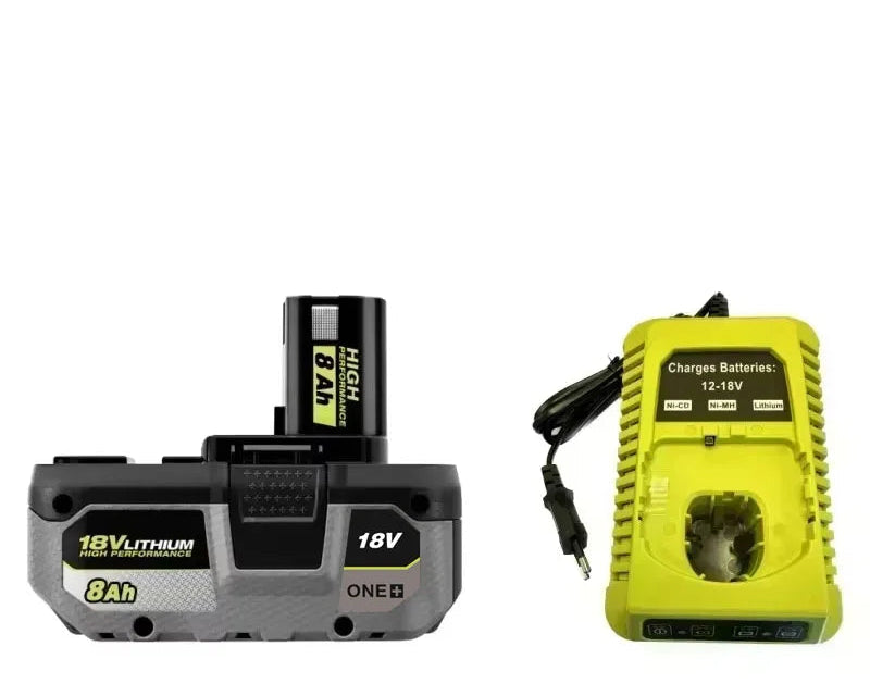 18V Li-Ion Batteri og ladere for Ryobi ONE+