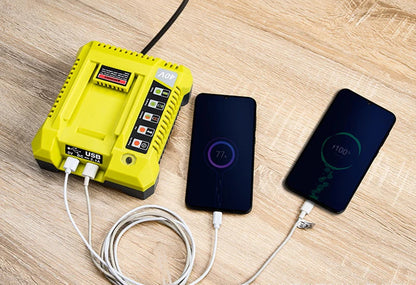 Dobbel USB Li-ion batterilader – Ryobi 36V/40v