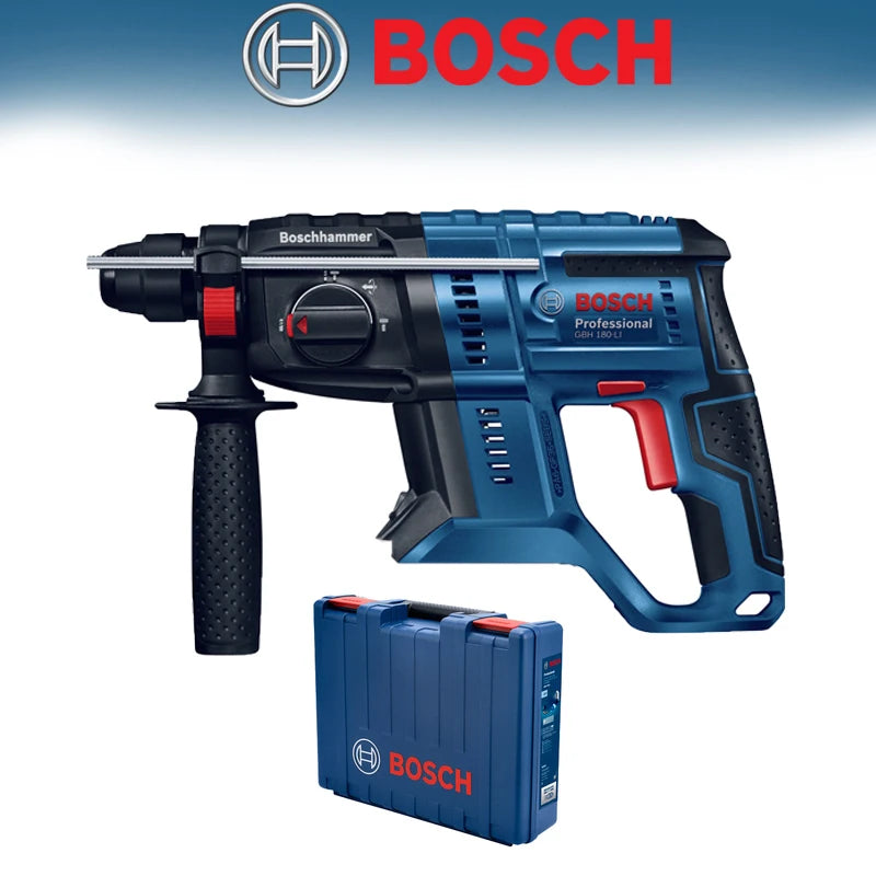 "Bosch GBH 180-LI 18V Borhammer – Børsteløs kraftpakke for effektiv boring og meisling i betong, mur og treverk."

