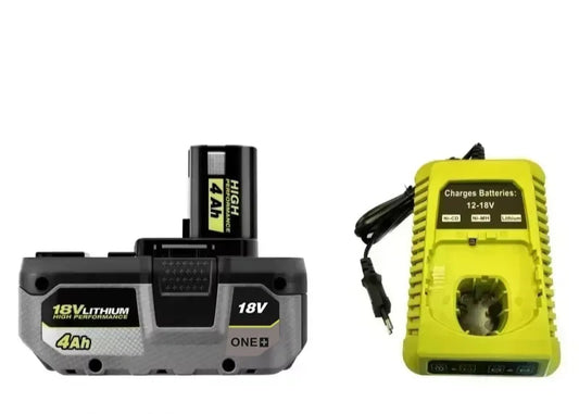 18V Li-Ion Batteri og ladere for Ryobi ONE+