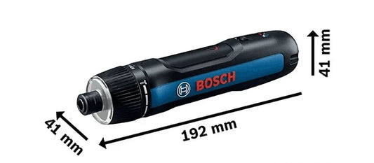 Kompakt Bosch skrutrekker med momentkontroll og elektrisk/manuell funksjon

